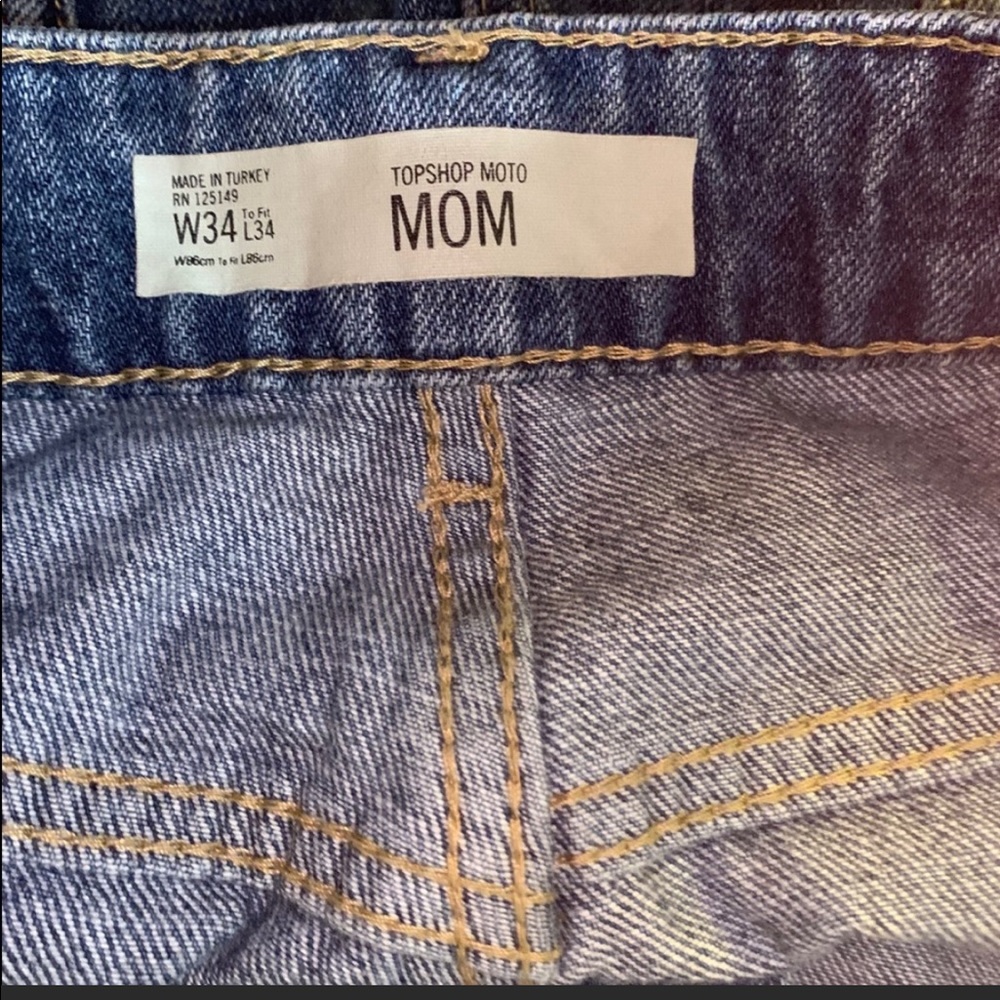 Top Shop Moto Mom Jeans